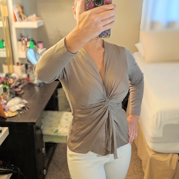 Escada Tops - Escada Taupe Dress Top Blouse
